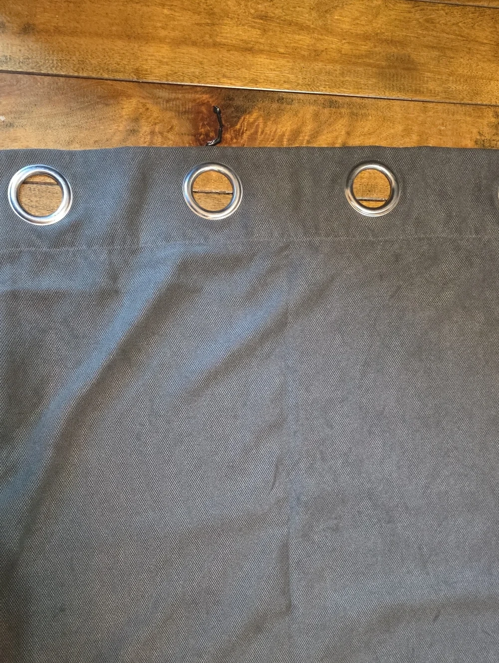Dark Gray Black Out Curtain Panel Grommets 54